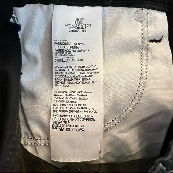 Levi's 511 Slim Jeans - Boy’s Size 16 - Picture 12 of 12